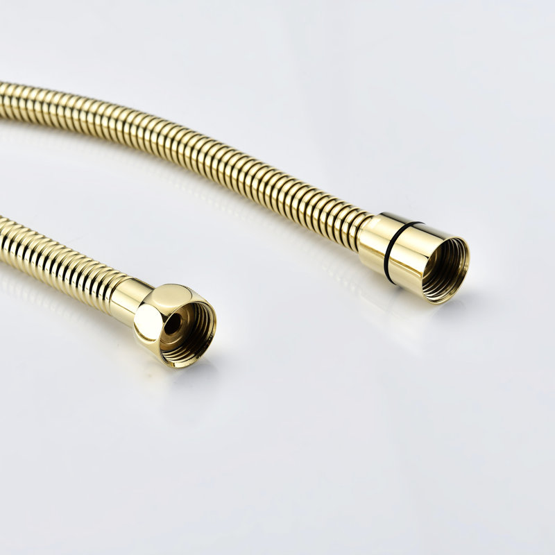 5 Mode Handheld Shower Head With Abs Material - Polished Golden, Provides Consistent Powerful Spray Even Under Low Water , Easy Installation Good Impact Resistance, Adjustable Flow, Wall Mounted,