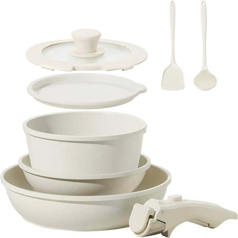 8-Piece Ceramic Non-Stick Cookware Set