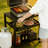 30" Outdoor Pizza Oven Table with Storage Cabinet, Stainless Steel Grill Cart with Wheels, Outdoor Kitchen Prep Table for BBQ & Patio Cooking-129435862