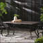 Table de salle à manger extensible en bois d'acacia avec cadre en fer durable ABIGail Cast pour l'extérieur