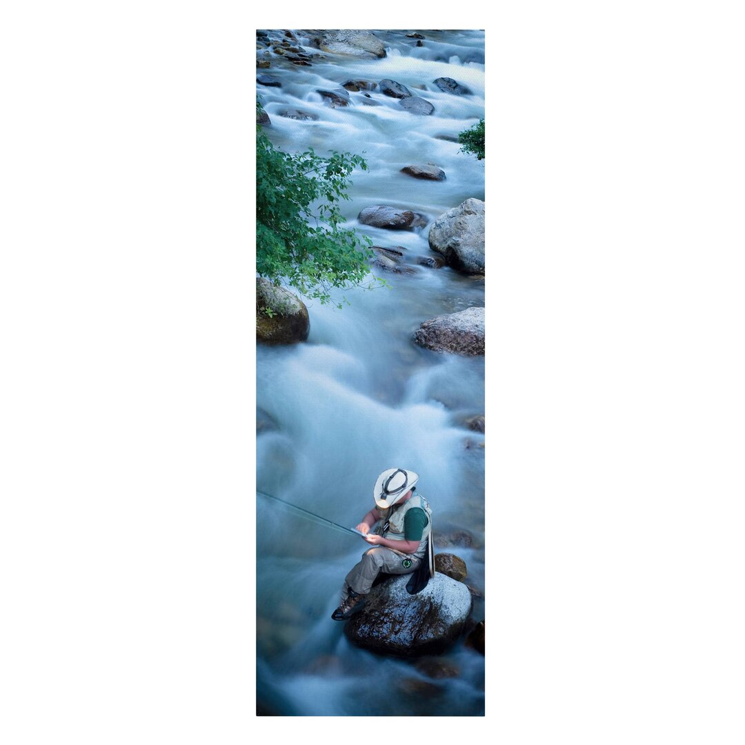 Leinwandbild Fliegenfischer in Colorado