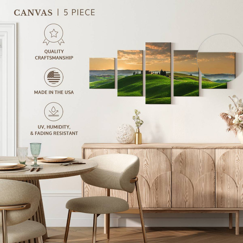 Collines vertes de la Toscane, H 24 po x l 55 po