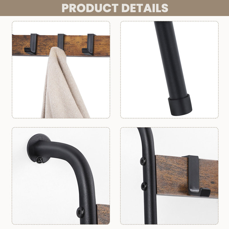 Five - Layer Iron - Wood Ladder Rack