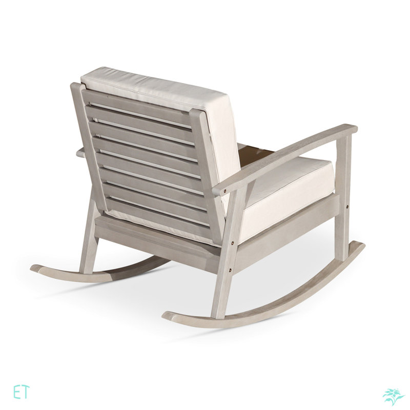 Chaise berçante avec coussins, Gris