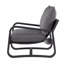 Chaise Sling revêtue de tissu gris anthracite avec structure en métal-330634215