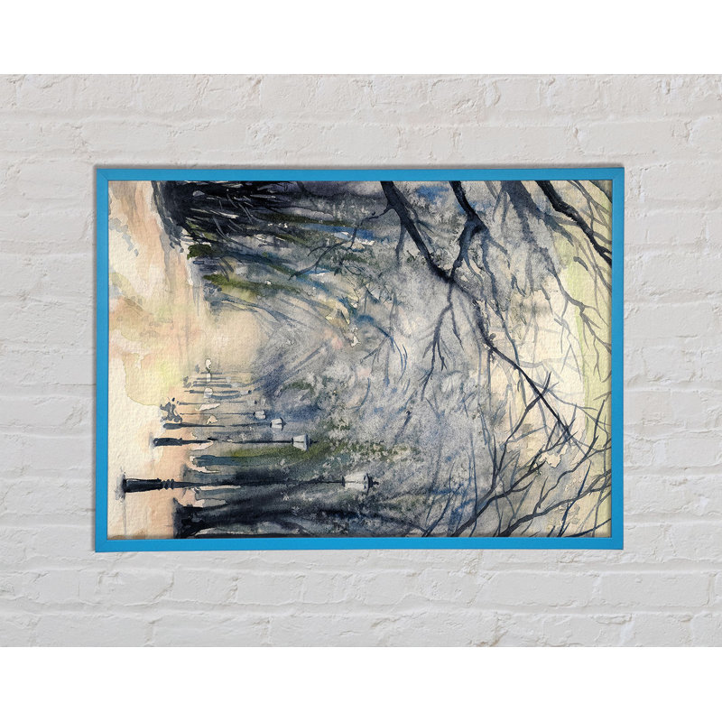 Tree Canopy Walk - Single Picture Frame Print, Black Framed Paper, 59.7cm H x 84.1cm W x 3.4cm D