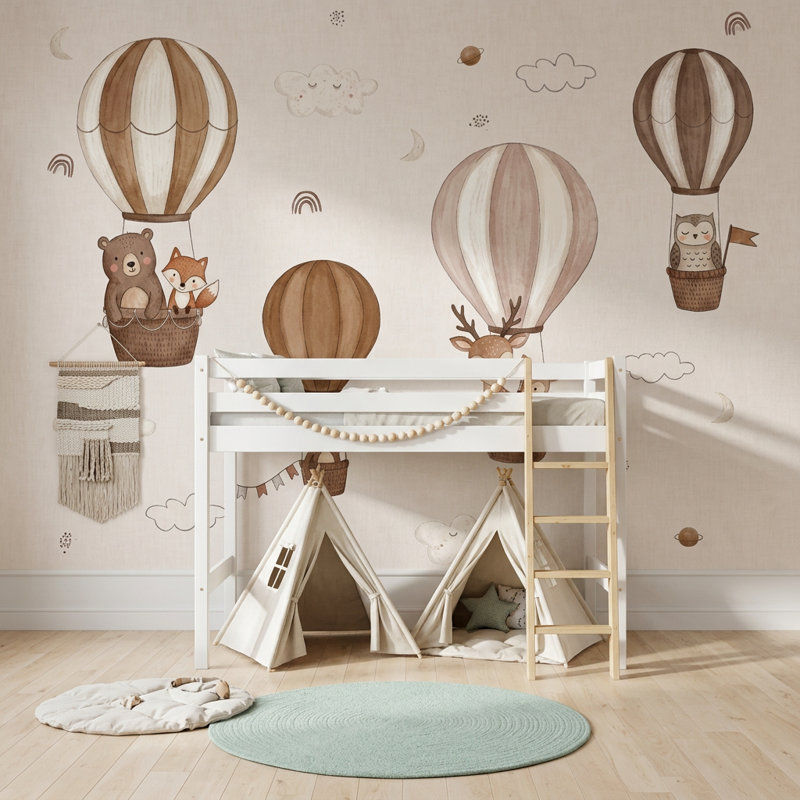 Papier peint chambre de bébé, Non tissé, 160 po x 108 po