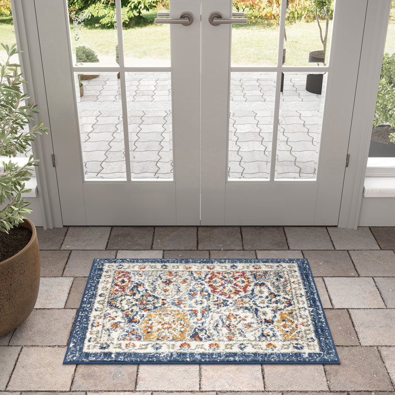 Tapis oriental bleu marine Adriana, Rectangle 2 pi x 3 pi, Navy