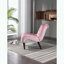 Fauteuil d'appoint sans accoudoirs en velours - rose - capitonné-887645823