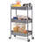 3-Tiers Stainless Steel Utility Cart with Wheels,12*17.3*31.3 inch Rolling Cart,Metal Cart, Salon Trolley Cart,Kitchen Storage Cart,Bathroom Cart-63932256