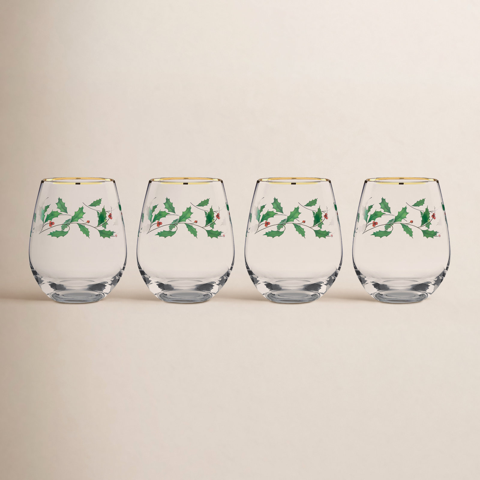 Holiday 4-Piece Wine Glass Set