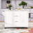 Kitchen Island with Drop Leaf, Power Outlet, Adjustable Shelves, 3 Drawers and Ample Storage-1844286438