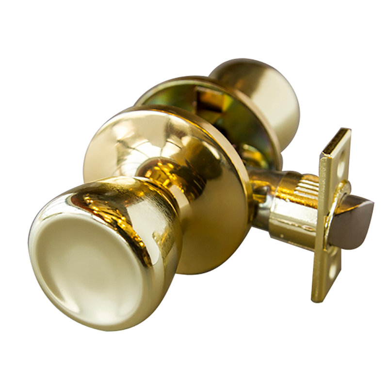 Terrace Passage Hall/Closet Door Knob with Universal 6-Way Latch, Polished Brass