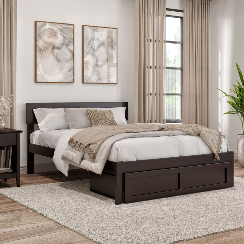 Farrah Platform Storage Bed, Full, Dark Brown