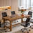 63" Solid Wood Executive Desk With Foot Bar For Home Office-128435266