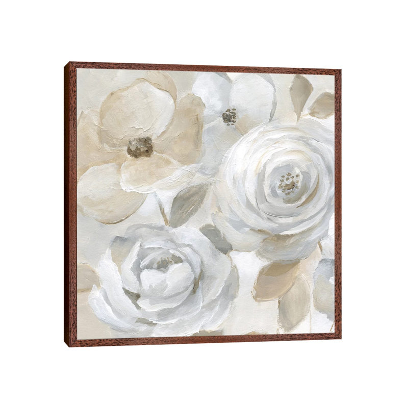 Soft Symphony - Painting on Canvas, Classic Brown Wood Framed, 93.98 cm H x 93.98 cm W