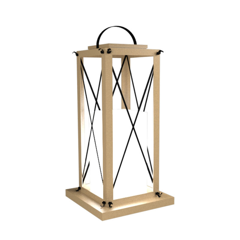 Desk Table Lamp, Maple, 30.03" H x 13.65" W x 13.65" D