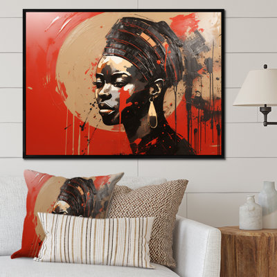 Portrait de femme zoulou africain traditionnel - art mural tribal africain