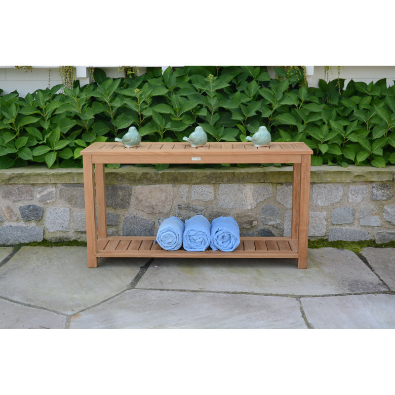 Newport Teak Outdoor Buffet & Console Table with Shelf