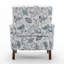 Fauteuil en mélange de polyester à motifs