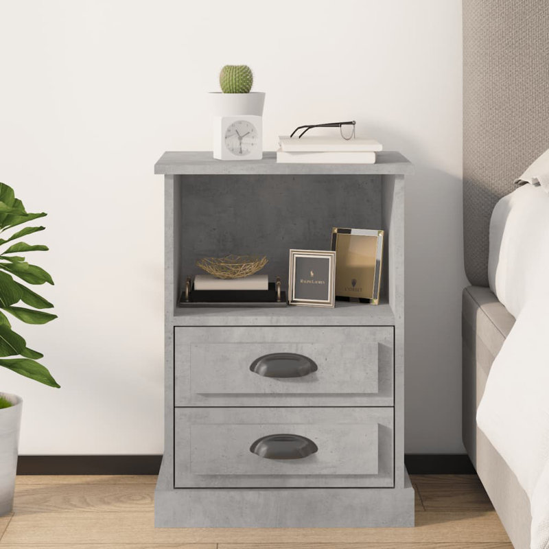 Prochniak Raposo Bedside, Concrete Grey