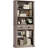 72" Farmhouse Bookshelf and Bookcase with Storage, Tall Bookshelf with Drawers, 5 Tier Book Shelf with Storage, Wood Display Shelves for Home Office, Study, Wash Gray-1097283061
