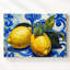 Wall Art Mediterranean Lemon Tile Canvasbold Citrus Still Life On Blue Ceramic Background Canvas-1453805263