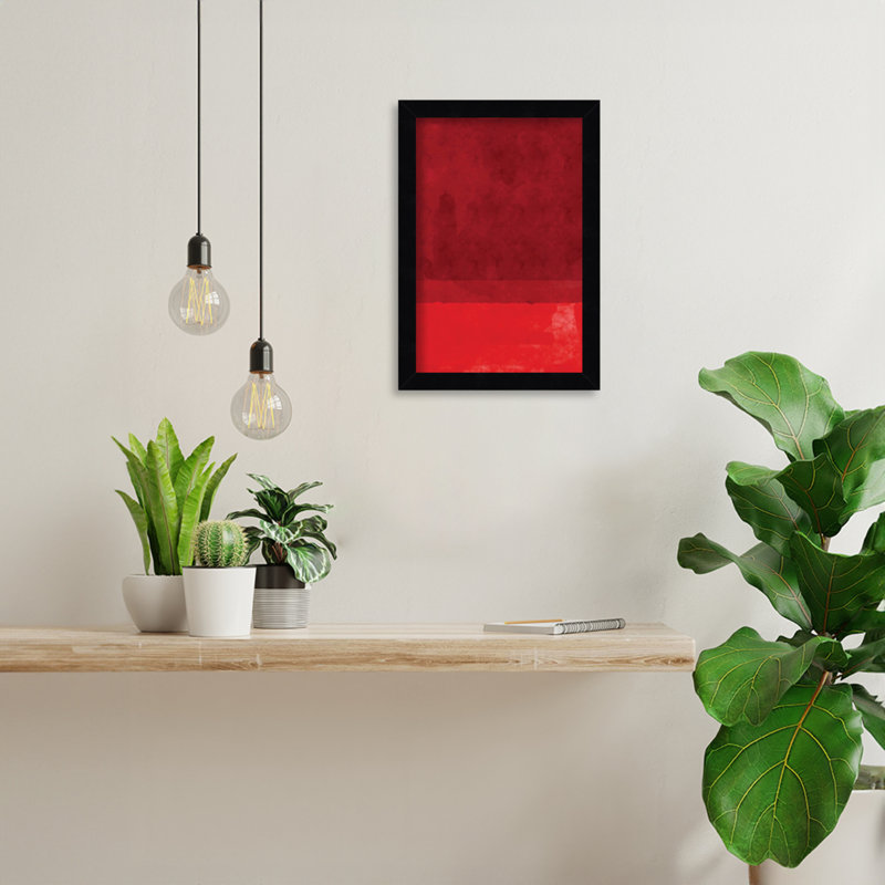«Minimal Watercolor # 2» par Jay Stanley, impression sur bois encadrée, H 13 po x l 9 po, Noir