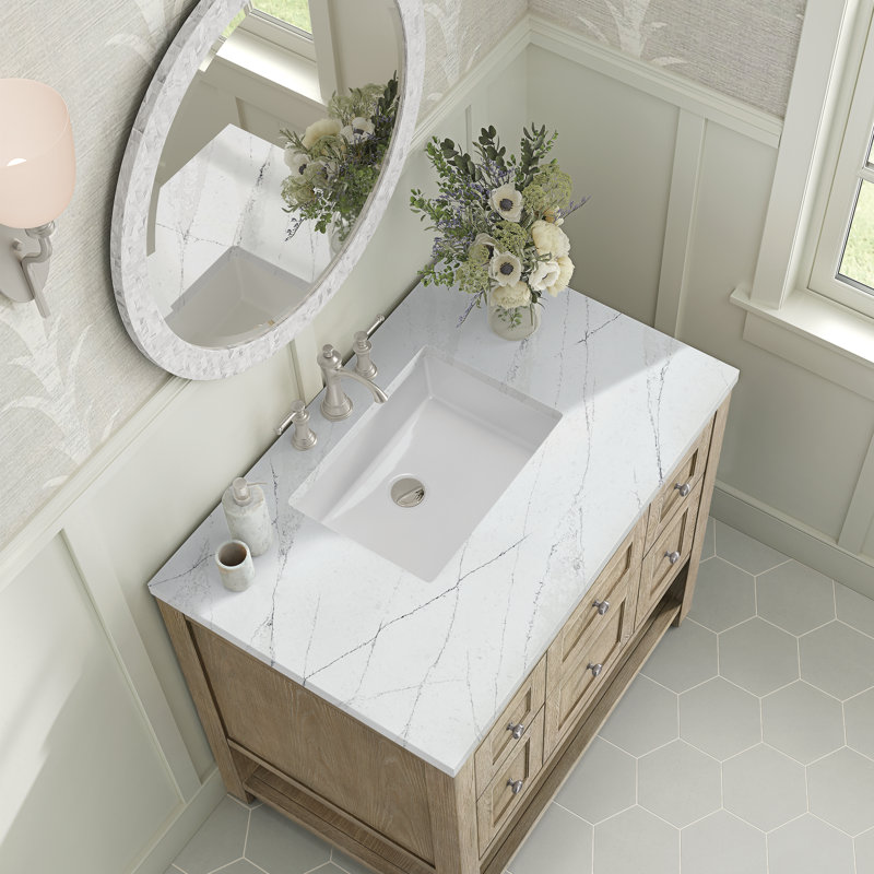 Breckenridge 36'' W Single Vanity, 8" Widespread, Ethereal Noctis, Whitewashed Oak