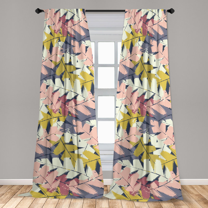 Semi Sheer Curtain Pair, 28" W x 63" L