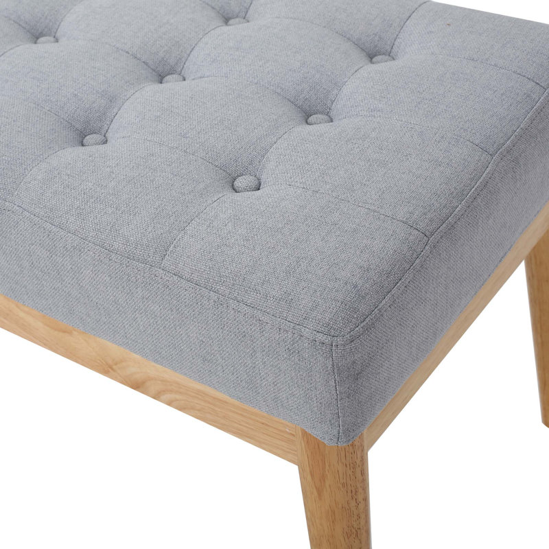 Banc rembourré Babbs, Gris clair