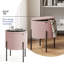 Modern Round Boucle Ottoman With Storage-1788579435