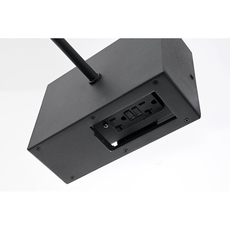 Rayan Outdoor Wall Sconce in Black, 15" H x 14" W x 23" D