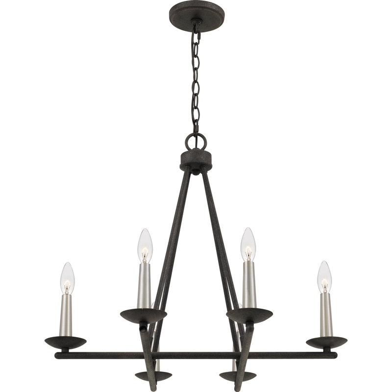 Lustre géométrique 6 lumières façon bougie