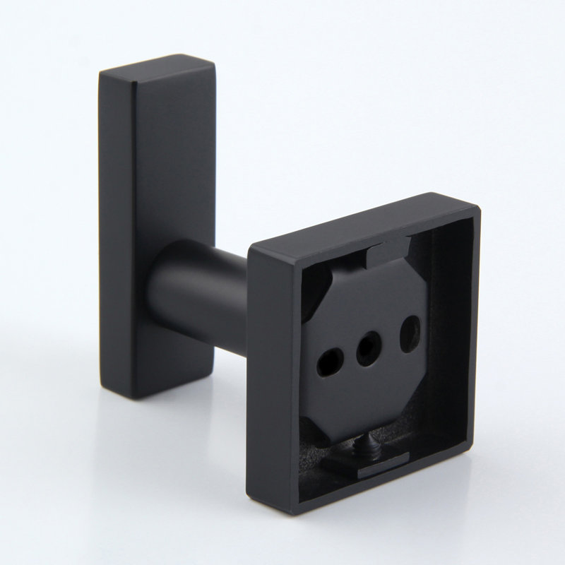 Single Stainless Steel Wall Mounted Towel Hook, Matte Black