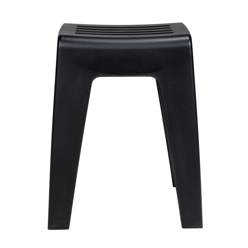 Symple Stuff bath stool, model Kumba, black, sturdy quality made of plastic