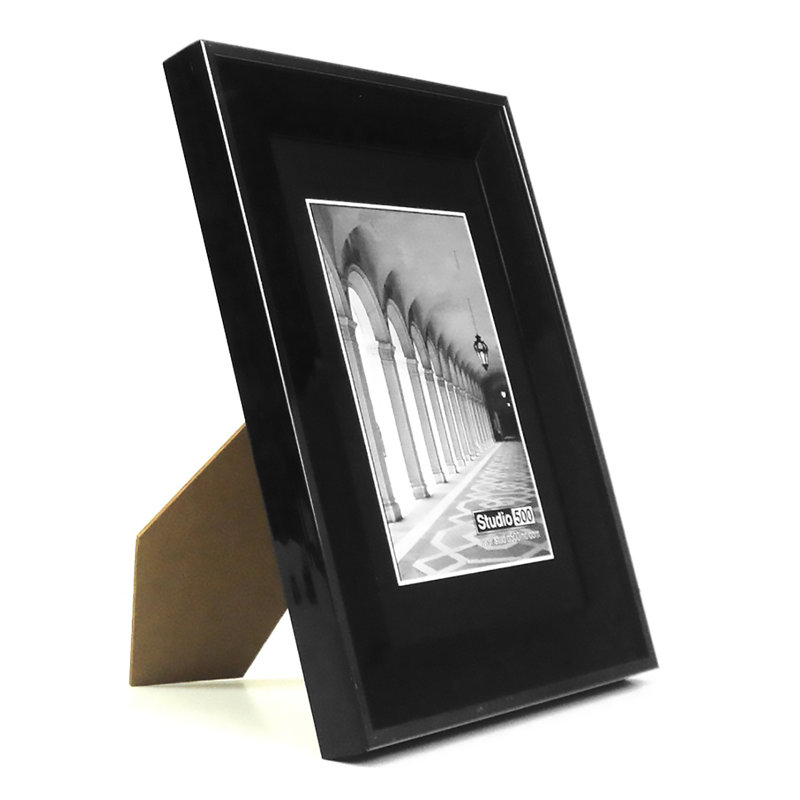 Cadre photo en biseau moderne chic, 6 po x 4 po, Argent