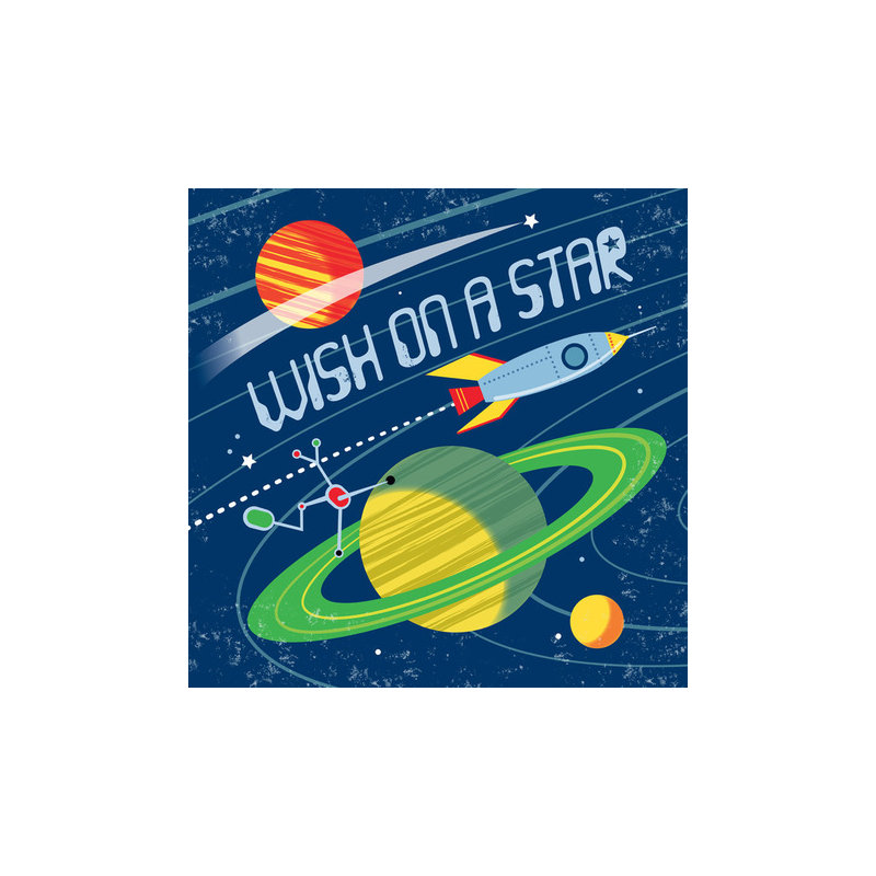 «Wish on a Star», art sur toile, H 21 po x L 21 po x l 1,25 po