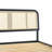 Blomquist Solid Wood Platform Bed with Rattan Inset Headboard-91924902-91949587