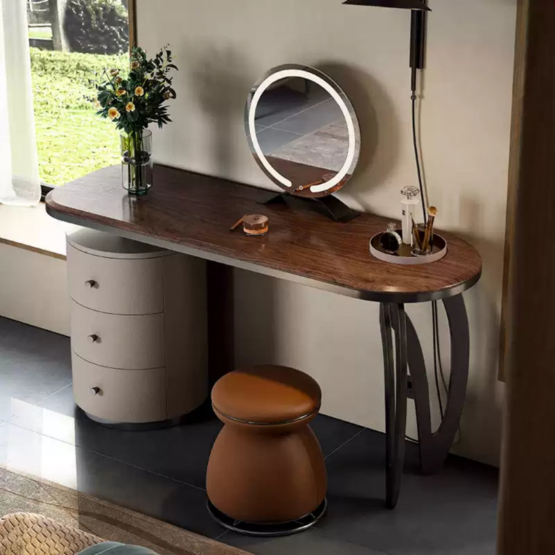 Coiffeuse en bois de noyer noir de haute qualité