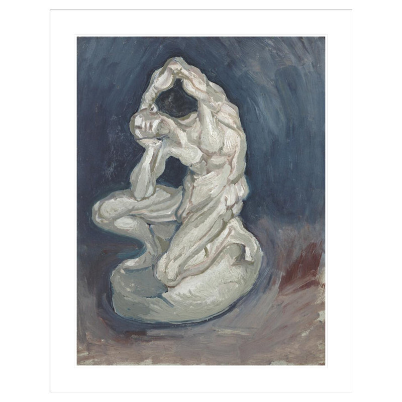 «Kneelling Écorché» par Vincent van Gogh, impression giclée encadrée, H 41,5 po x l 33,18 po