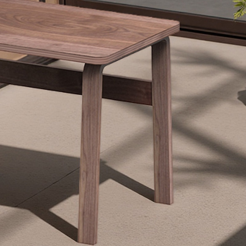 Walnut wood industrial style office desk, 29.52" H x 39.37" W x 23.62" D