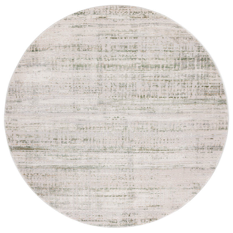 Bluette Performance Abstract Rug, Round 6'7"