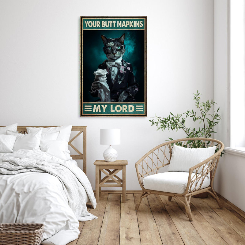 Chat, vos fesses, serviettes My Lord, H 14 po x l 11 po x P 1,25 po