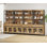 Buffet haut 4 pièces 72 po avec 4 tiroirs et tablettes ouvertes, armoire de rangement et présentoirs, buffet en bois pour la salle à manger ou la cuisine