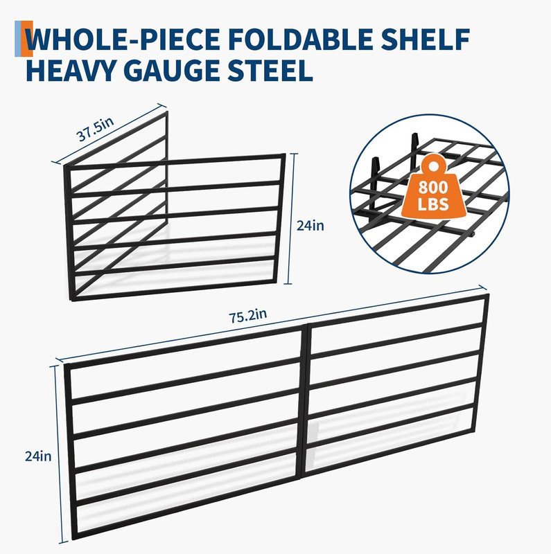 60.96cm W Metal Wall Mounted Shelving Unit