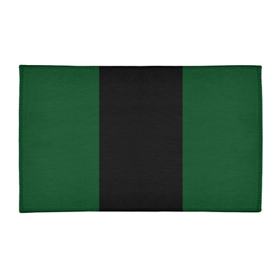 Tapis à rayures vert/noir
