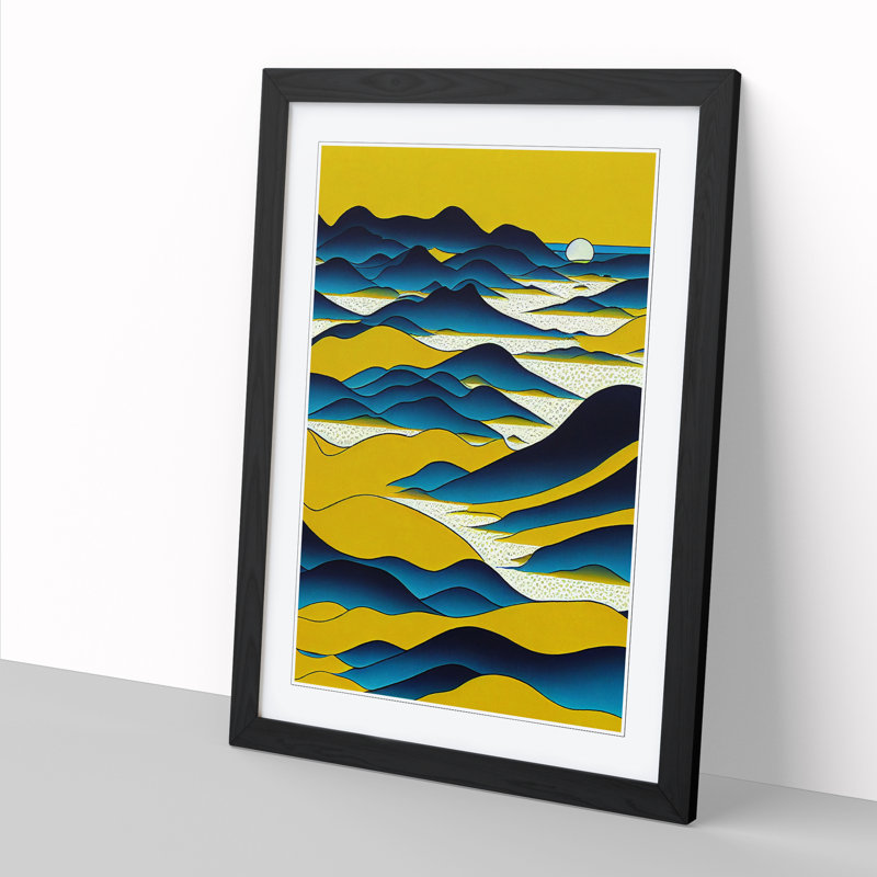Arieliz River Pop 1 Piece Single Picture Frame Wall Art, 64cm H x 46cm W x 2cm D, Oak