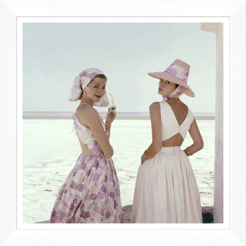 «Glamour», modèles portant des robes d'été, «Sante Forlano, 1 janvier 1960», H 30 po x l 30 po