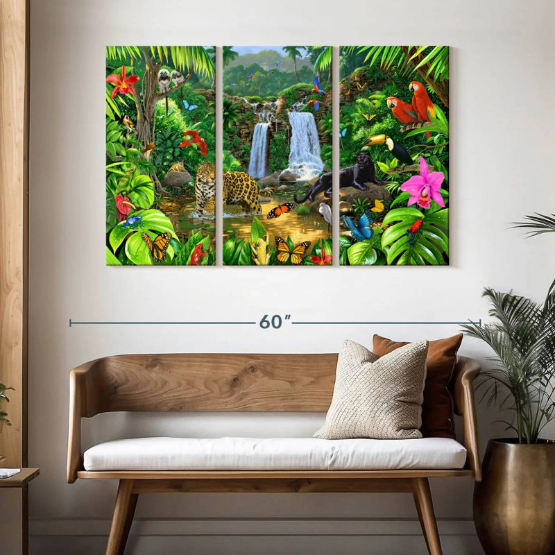 Brampt Rainforest Harmony I, 32" H x 50" W